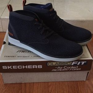 skechers mens high top sneakers